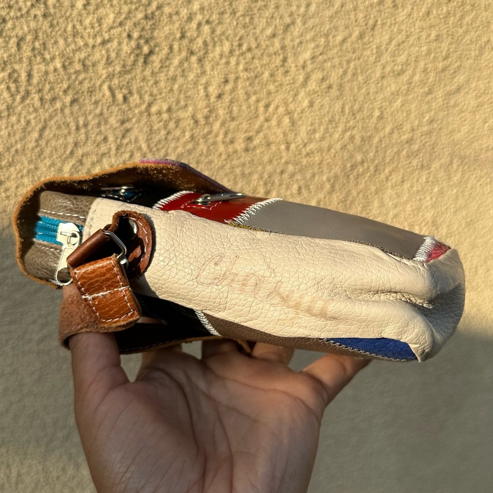 Stylish Leather Patchwork Mini Crossbody Utility … - image 8